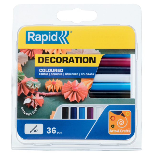 Lijmpatroon Rapid 7mm 5 kleuren assorti afbeelding