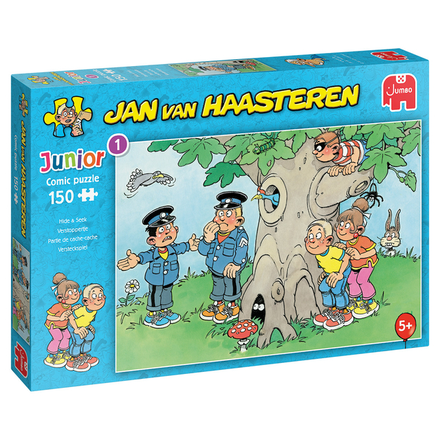Puzzel Jan van Haasteren Junior verstoppertje 150 stukjes afbeelding