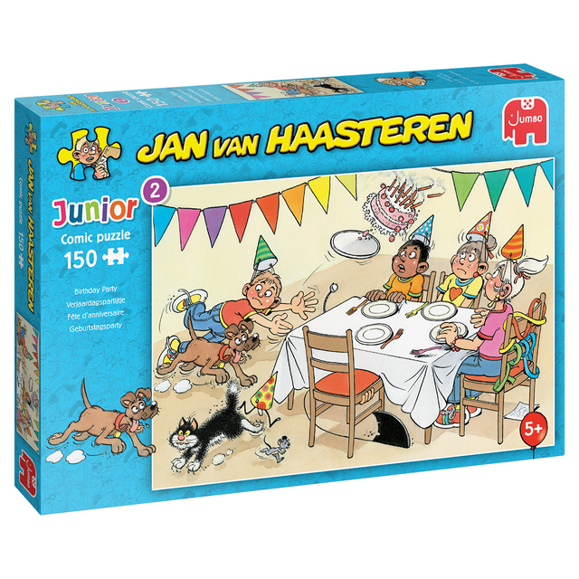 Puzzel Jan van Haasteren Junior Verjaardagspartijtje 150 stukjes afbeelding
