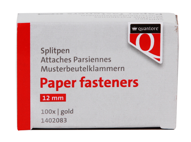 Splitpen Quantore 12mm 100 stuks goud afbeelding
