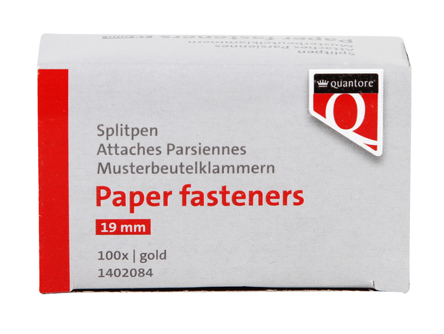 Splitpen Quantore 19mm 100 stuks goud afbeelding