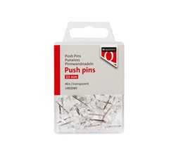 Push pins Quantore 40 stuks transparant