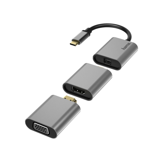 Adapter Hama Video 6-in-1 aluminium afbeelding