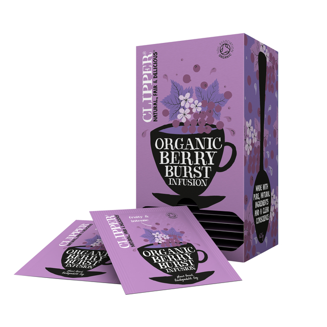 Thee Clipper infusion berry burst bio 25 zakjes afbeelding