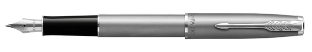 Vulpen Parker Sonnet Essential sandblasted stainless steel lacq CT M afbeelding