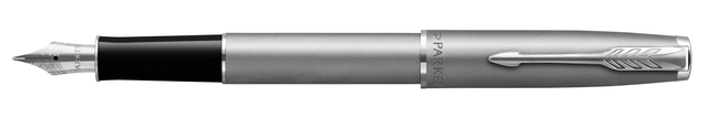 Vulpen Parker Sonnet Essential sandblasted stainless steel lacquer CT medium afbeelding