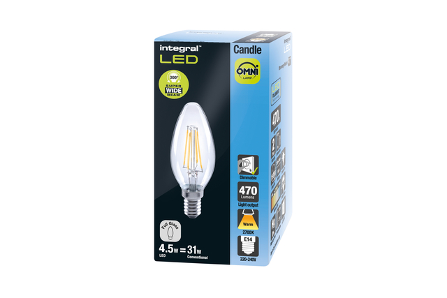 Ledlamp Integral E14 2700K warm wit 4.5W 250lumen afbeelding