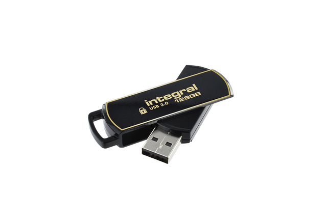 USB-stick Integral 3.0 Secure 360 128GB zwart afbeelding