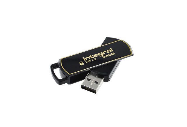USB-stick Integral 3.0 Secure 360 64GB zwart afbeelding