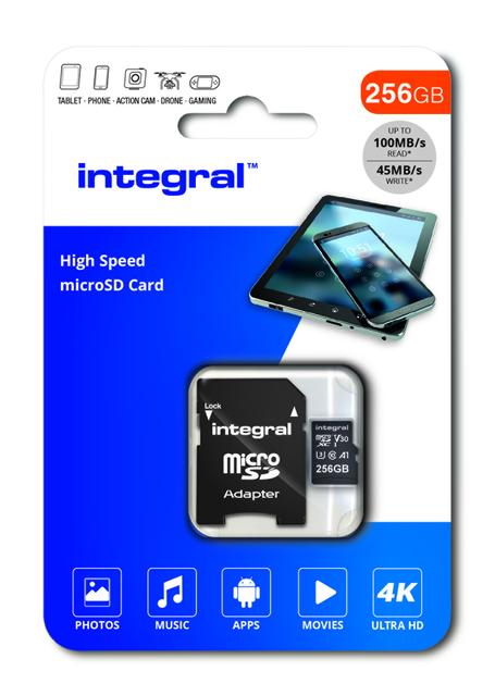 Geheugenkaart Integral microSDXC 256GB — Foto 2 van 2