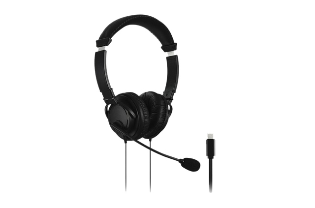 Headset Kensington USB-C Hi-Fi met microfoon zwart afbeelding