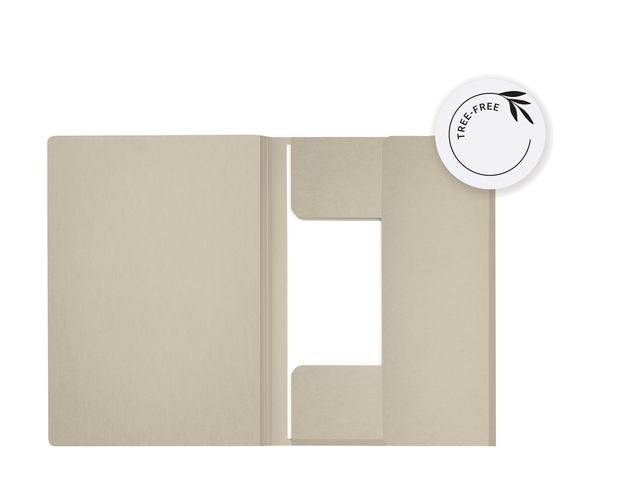 Dossiermap Djois Secolor Tree-Free A4 3 kleppen 226gr beige afbeelding