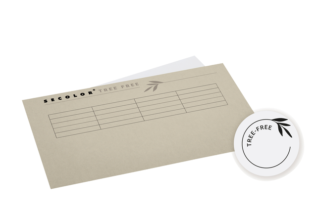 Vouwmap Djois Tree-Free folio gelijk 226gr beige afbeelding