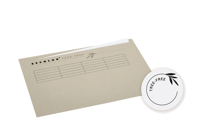 Vouwmap Djois Tree-Free folio ongelijk 226gr beige afbeelding