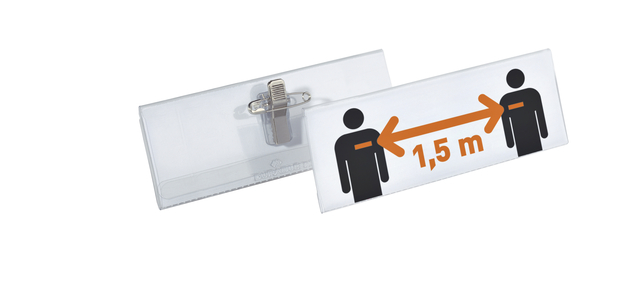 Badge Durable XL met combiklem 40x105mm set à 14 stuks afbeelding