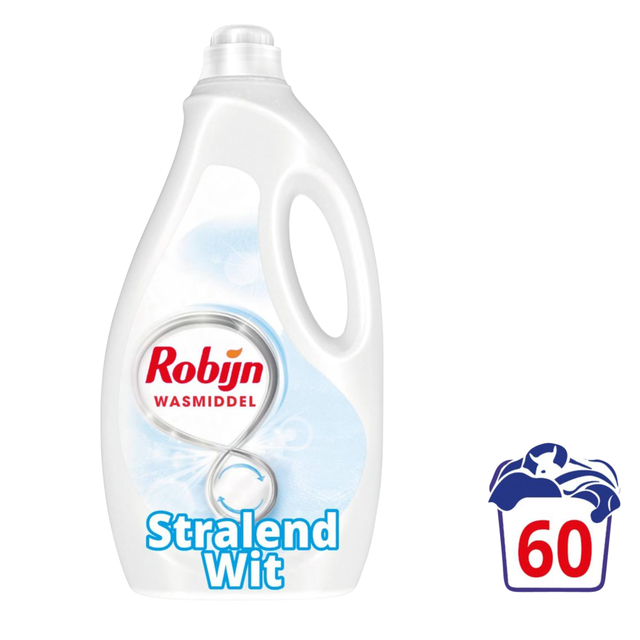Wasmiddel Robijn vloeibaar 3L stralend wit 60sscoops afbeelding
