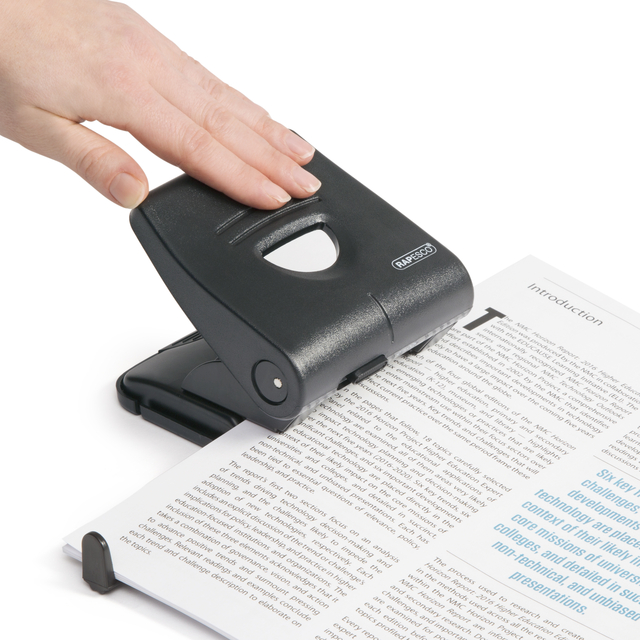Perforator Rapesco Germ-Savvy Heavy Duty 827-P antibacterieel 2-gaats zwart — Foto 2 van 2