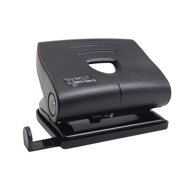 Perforator Rapesco Germ-Savvy Heavy Duty 820-P antibacterieel 2-gaats zwart afbeelding