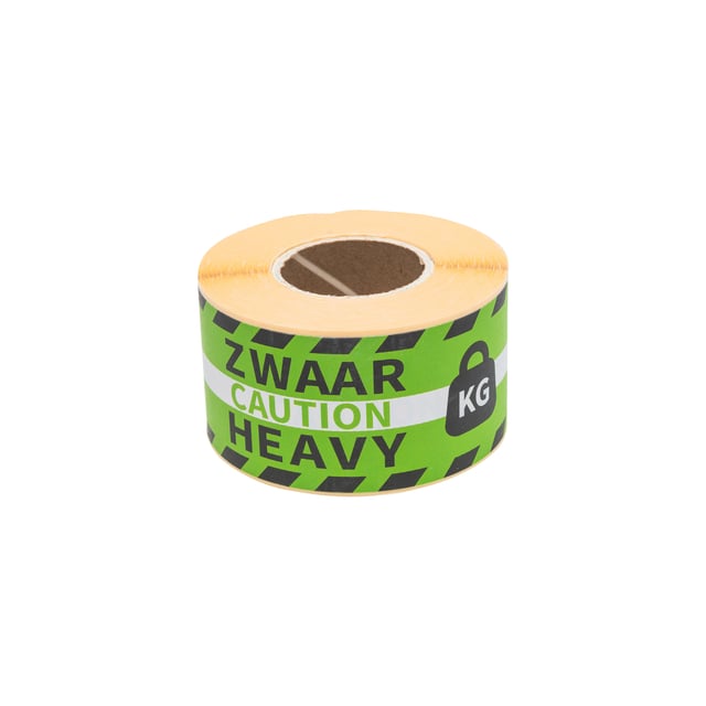 Waarschuwingsetiket Rillprint heavy 46x125mm groen 250 stuks afbeelding