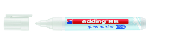 Viltstift edding 95 glasbord rond 1.5-3mm wit afbeelding