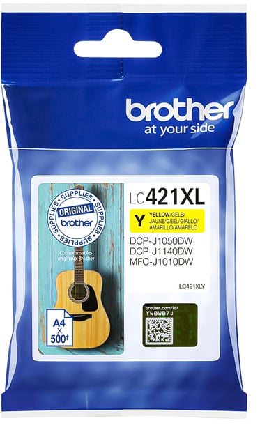 Inktcartridge Brother LC-421XLY geel afbeelding