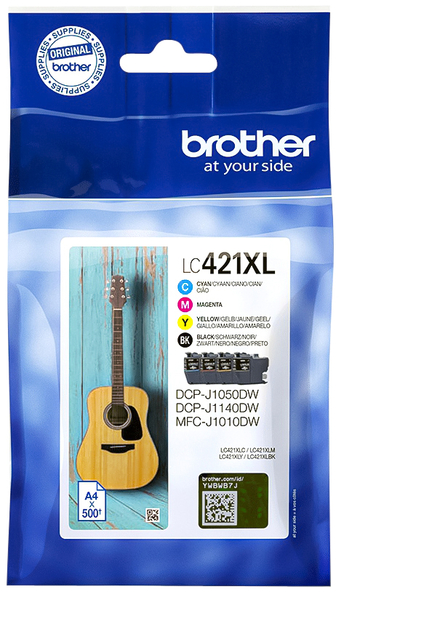 Inktcartridge Brother LC-421XL zwart + 3 kleuren afbeelding