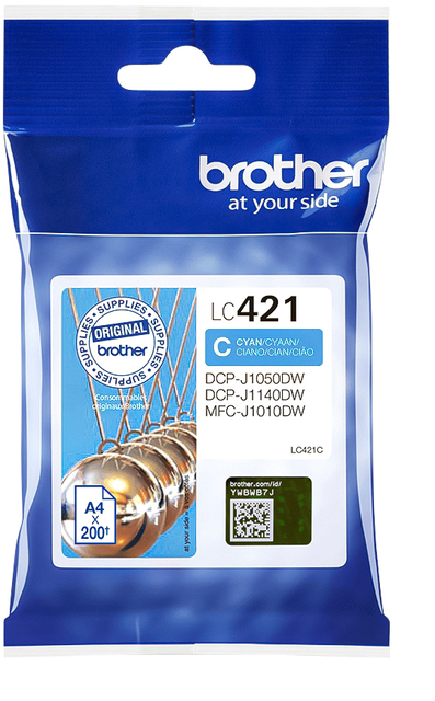 Inktcartridge Brother LC-421C blauw afbeelding