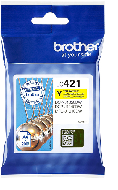 Inktcartridge Brother LC-421Y geel afbeelding