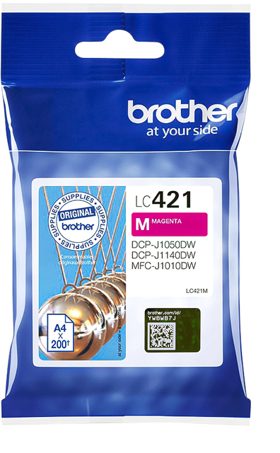Inktcartridge Brother LC-421M rood afbeelding