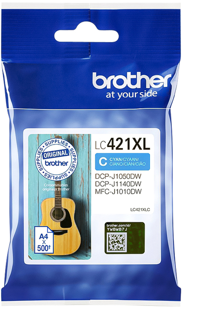 Inktcartridge Brother LC-421XLC blauw afbeelding
