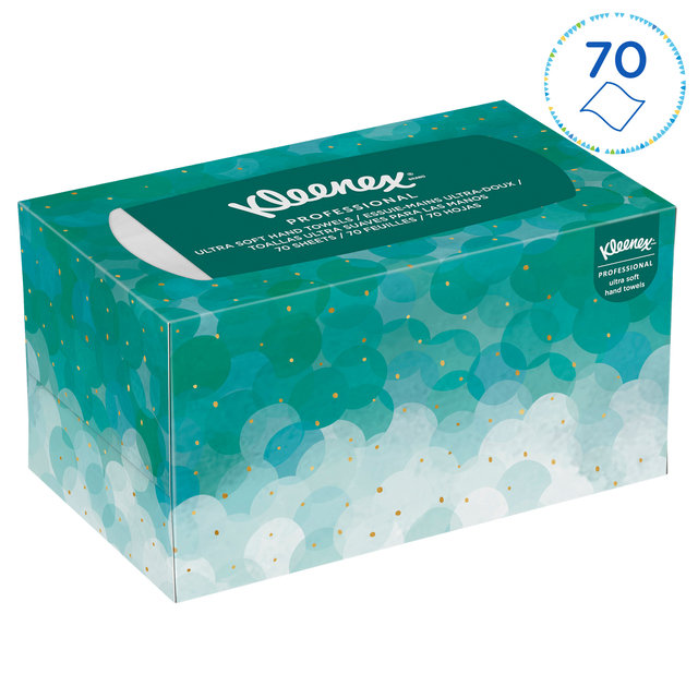 Handdoek Kleenex Ultra Pop-up Box 1-laags 226x254mm 70 vel wit 11268 afbeelding