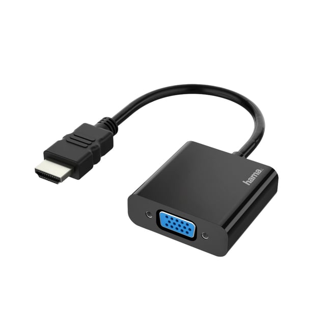Adapter Hama HDMI-VGA zwart afbeelding