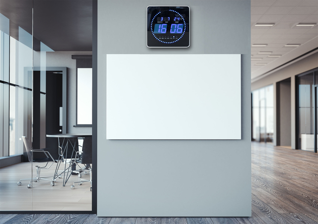 Wandklok Unilux Flo led 28cmx28cm — Foto 2 van 2
