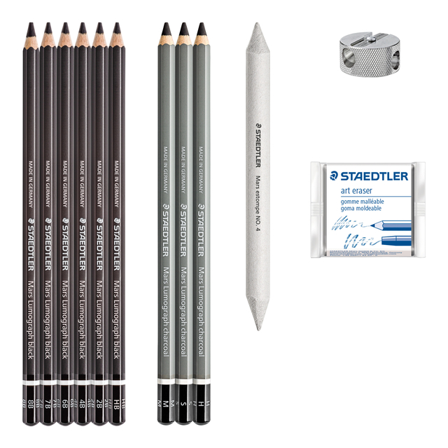 Houtskoolpotloodset Staedtler Design Journey 12-delig — Foto 2 van 2