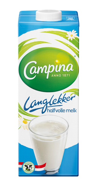 Melk Campina LangLekker halfvol 1 liter afbeelding
