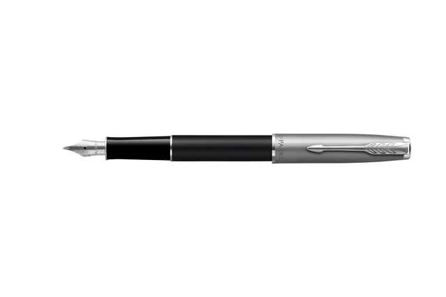 Vulpen Parker Sonnet Essential sandblasted CT matte black lacquer fijn afbeelding