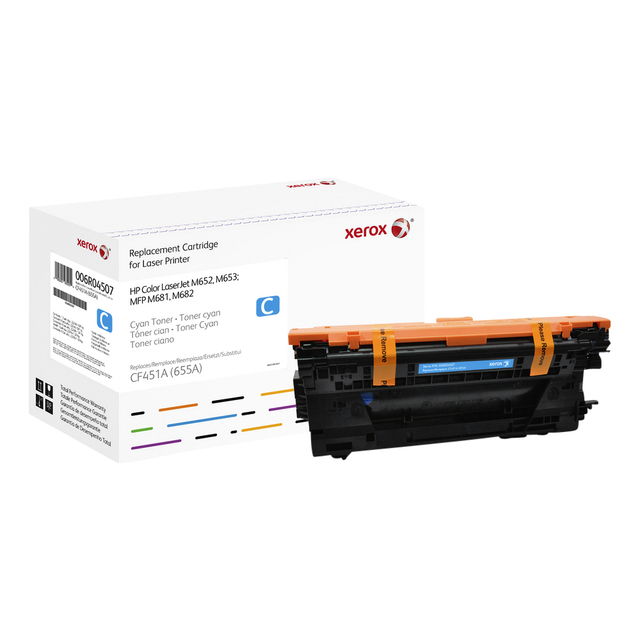 Tonercartridge Xerox alternatief tbv HP CF451A 655A blauw afbeelding
