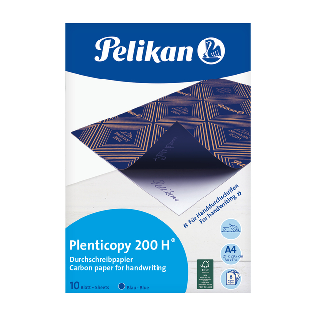Carbon Handschrift Pelikan A4 200H 10v blauw afbeelding
