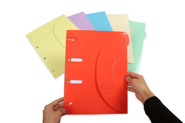Smartfolder geperforeerde opbergmappen gelamineerd A4 assorti 6 stuks afbeelding