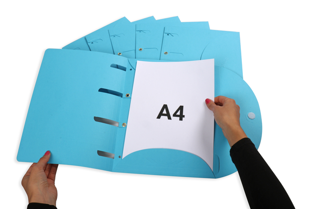 Smartfolder geperforeerde opbergmappen A4 blauw 6 stuks — Foto 2 van 2