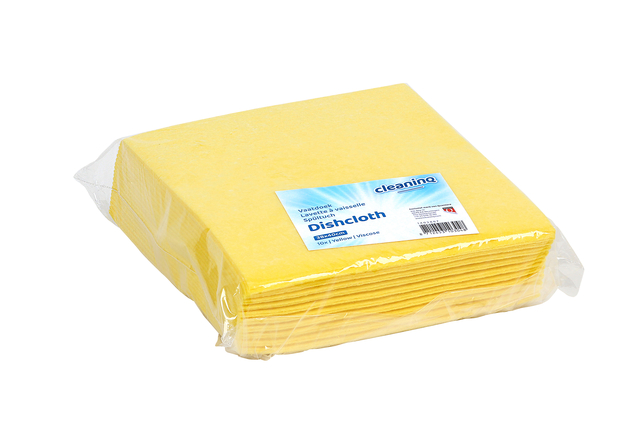 Werkdoek Cleaninq non-woven 38x40cm geel 10 stuks afbeelding