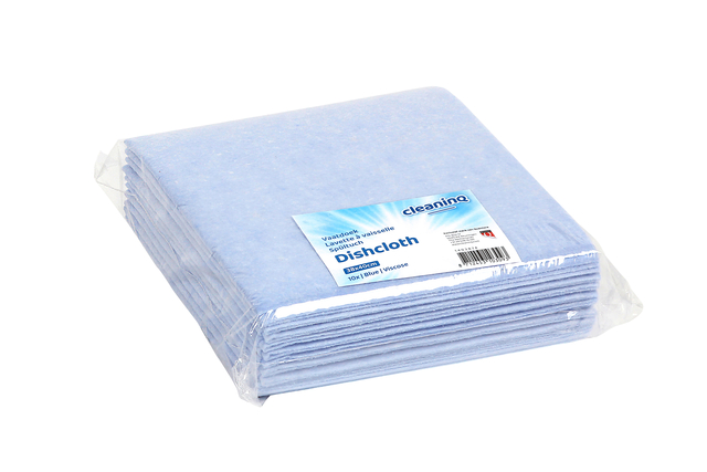 Werkdoek Cleaninq viscose 38x40cm blauw 10 stuks afbeelding