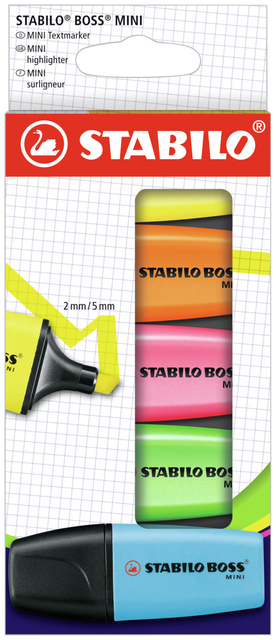 Markeerstift STABILO BOSS min assorti etui à 5 stuks afbeelding