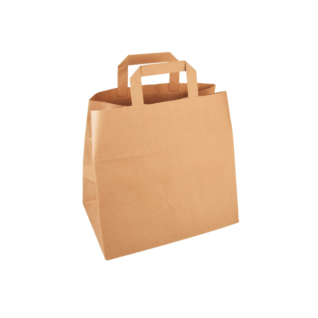 Tas IEZZY kraft papier 32x16x27cm (bxdxh) bruin 250 stuks afbeelding