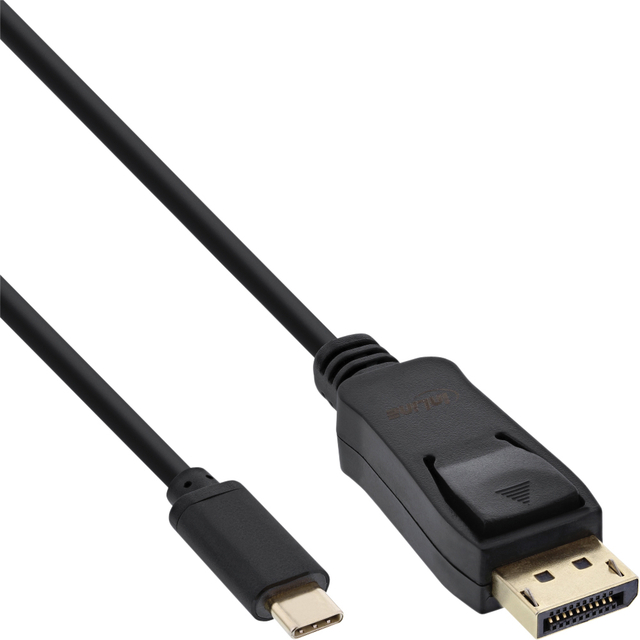 Kabel inLine USB-C Displayport 3.1 4K M/M 2 meter zwart afbeelding