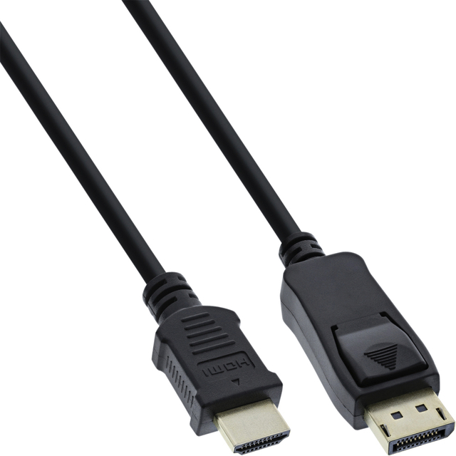Kabel inLine Displayport HDMI 4K M/M 2 meter zwart afbeelding