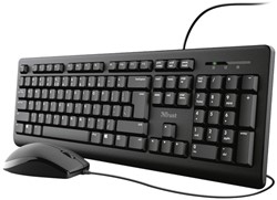 Toetsenbord Trust Primo + muis QWERTY zwart
