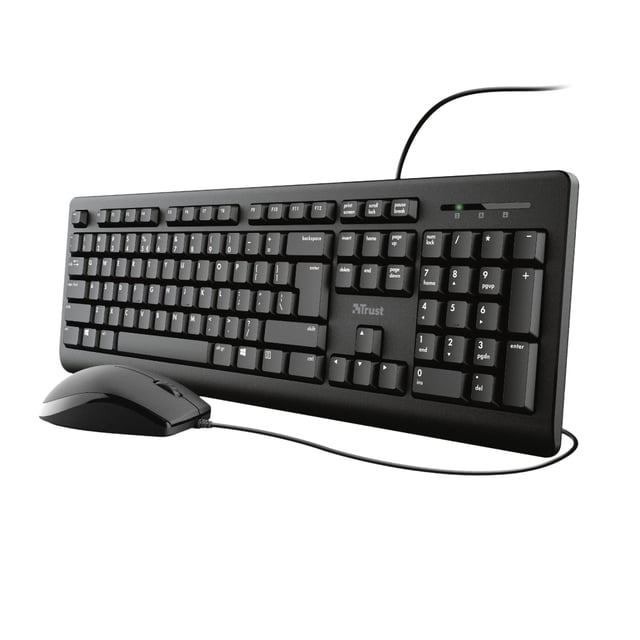 Toetsenbord Trust Primo + muis zwart afbeelding