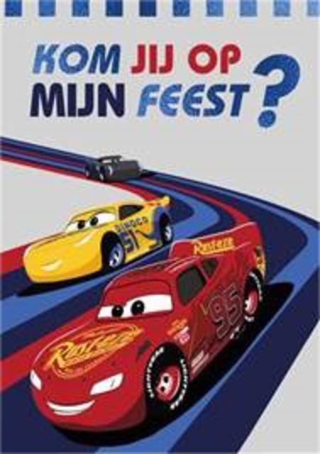 Uitnodiging Cars 14x10cm afbeelding