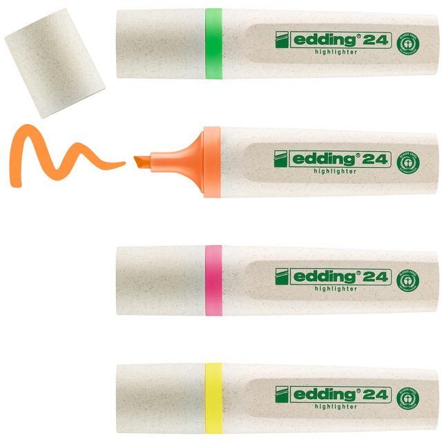 Markeerstift edding 24 EcoLine assorti set à 4 stuks — Foto 2 van 2